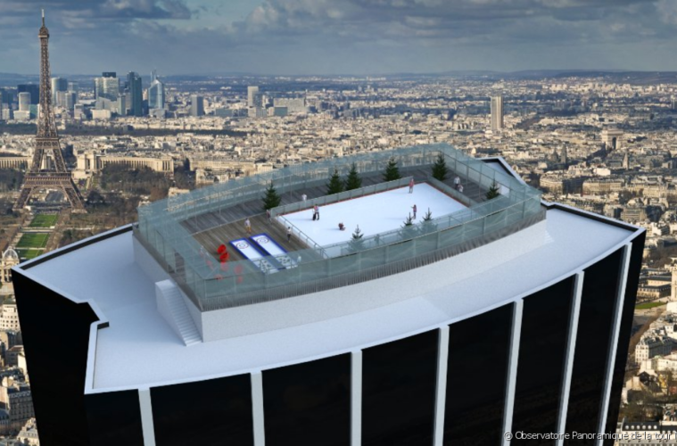 villaschweppes la tour montparnasse pose une patinoire sur son rooftop l edito de pm